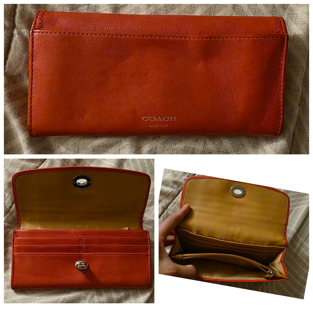 Coach Red Leather Women's Wallet